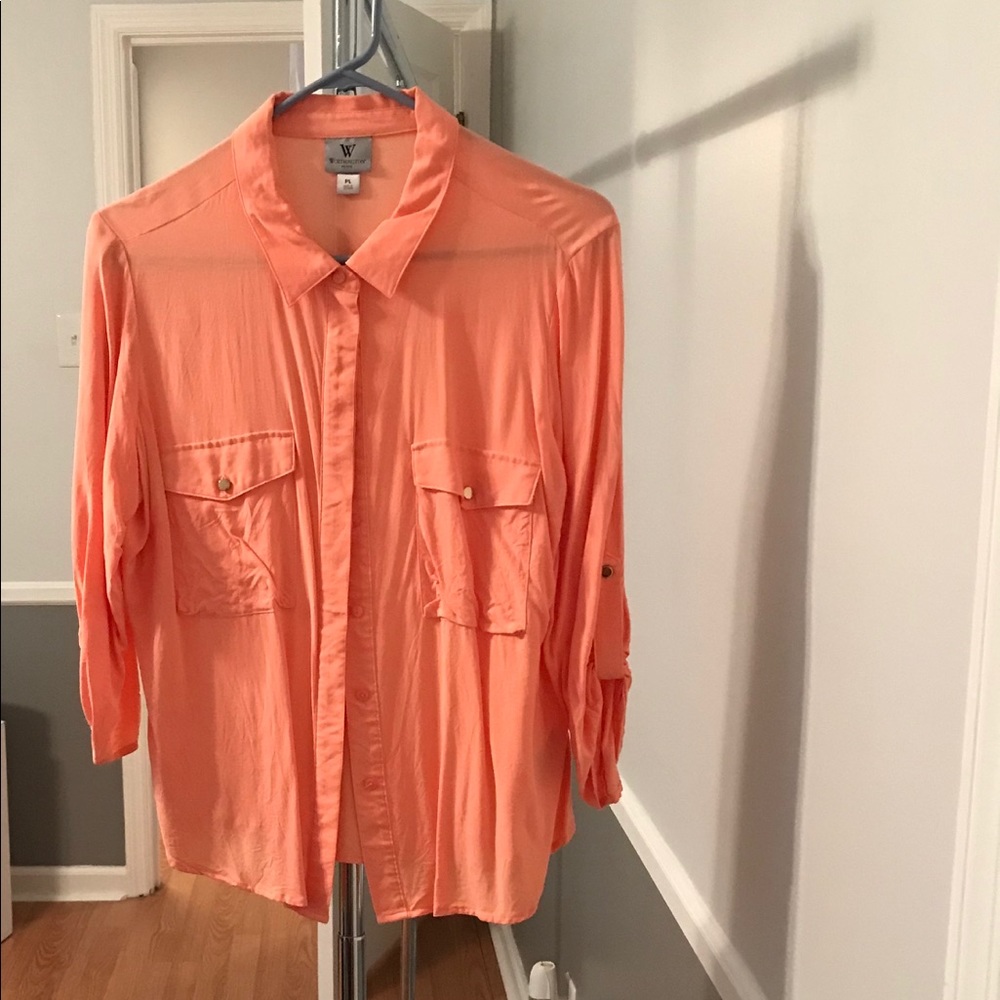Peach Business Casual Blouse